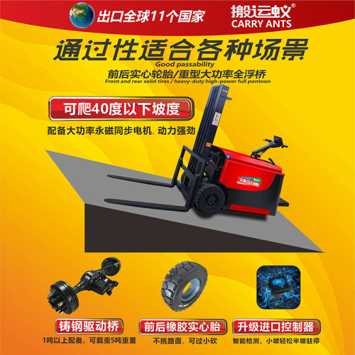 电动叉车1.5吨小型1吨2吨无腿越野全电动液压升降堆高叉车 - 图3