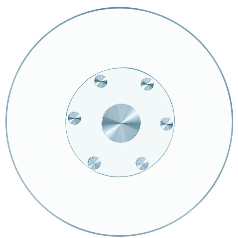 钢化玻璃餐桌转盘家用防爆台面耐高温圆盘底座酒店商用圆桌旋转盘 - 图2