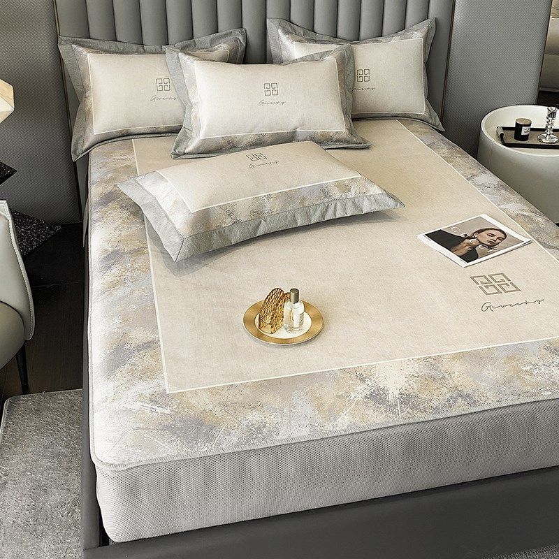 A类可水洗凉席床笠款三件套冰丝席夏季空调软O席子1.8m床可折叠,淘宝优惠券,粉丝福利购,淘宝优惠卷