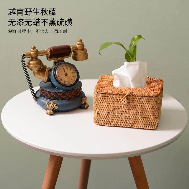 越南藤编编能织有多功纸巾盒抽纸盒创意实木盖纸盒无品牌/巾收纳,淘宝优惠券,粉丝福利购,淘宝优惠卷