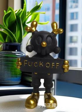 新款创意网红卡通人偶雕塑家居卧室桌面摆件树脂摆件工艺品装饰品