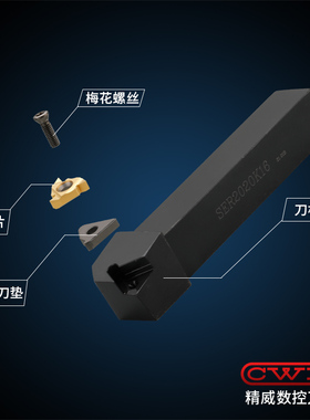 数控车刀 外螺纹刀杆SER2020K16/2525M16梯形螺纹刀具 车床车刀杆