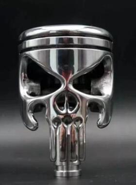 新品Shiftknobmadefrommotorcyclepiston骷髅汽车换挡杆