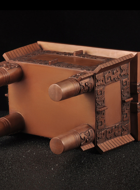 紫铜司母戊方鼎摆件鼎盛千秋铜鼎家居客厅办公室装饰品商务礼品