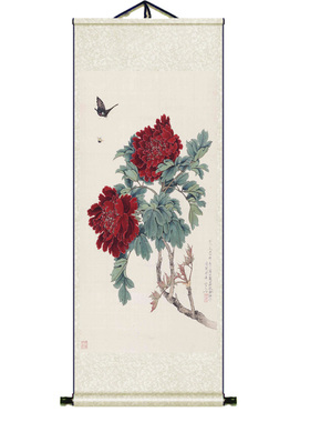 好货【十年老店】于非牡丹挂画新中式玄关装饰画走廊客厅挂画牡丹
