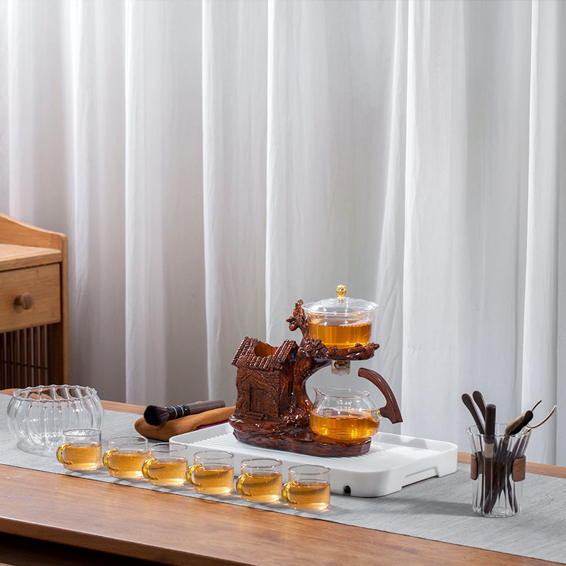 Pantao Xianrui heat-resistant glass lazy fully automatic tea set set home tea making artifact Kungfu teapot