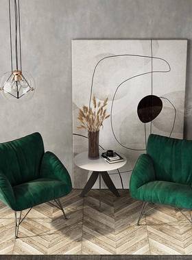 北欧单人沙发阳台休闲椅小户型客厅现代懒人沙发公寓民宿简约单椅