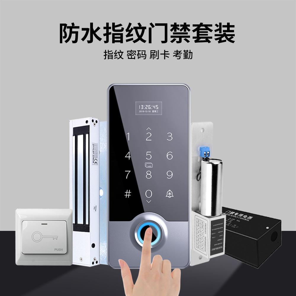 室外防水指纹门禁一体机指纹刷卡密码磁力锁门禁控制器可临时密码 - 图1
