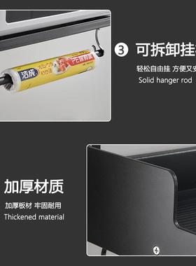 微波炉置物架墙上储物烤箱架太空铝壁挂式厨房多功能加厚收纳架