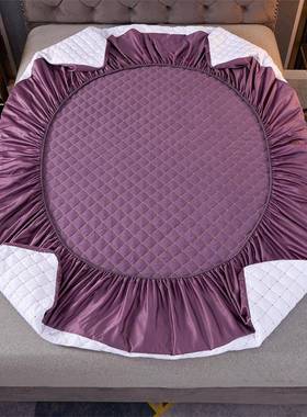 夹棉加厚床笠单件床裙罩三件套保护罩防尘床罩1.2单人1.35米0.9