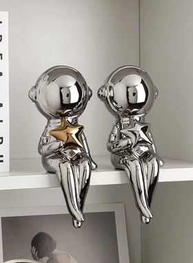 极速现代轻奢家居创意小摆设太空人宇航员酒柜装饰品摆件客厅电视