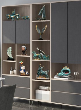 轻奢摆件办公室高档书柜装饰品帆船酒柜玄关摆设乔迁新居礼品送礼