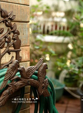 欧式三鸟铸铁水管支架 铸铁园艺N摆件 别墅园艺品