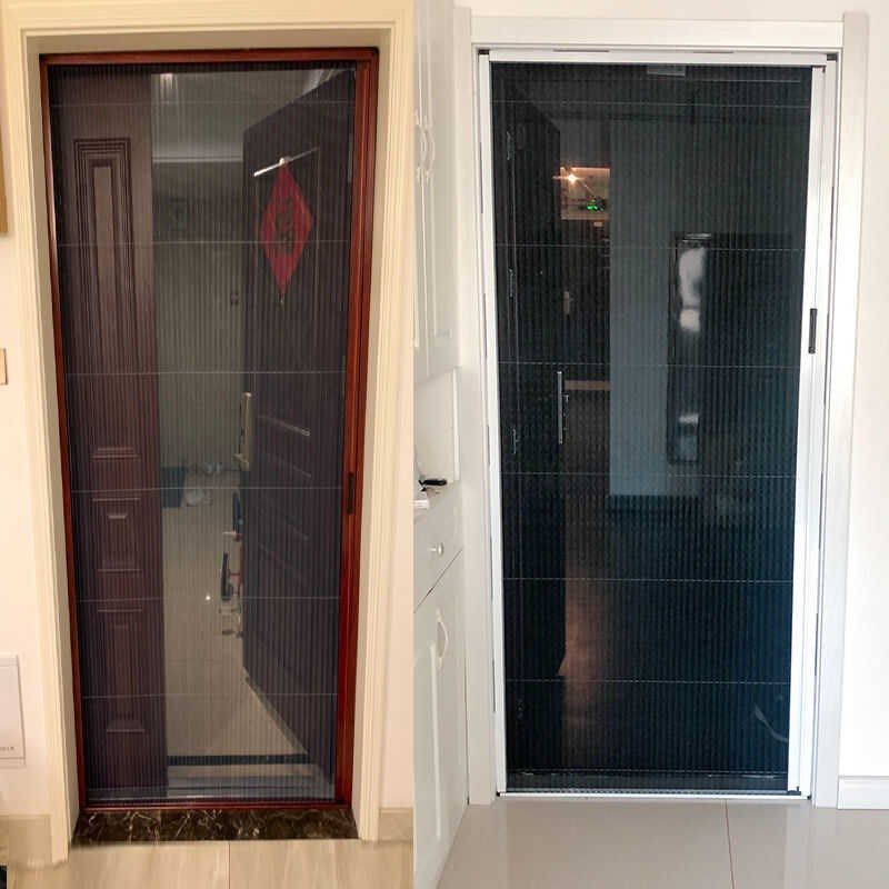 推拉防蚊门帘纱门隐形加厚铝合金家用H折叠免打孔伸缩沙窗网防苍,淘宝优惠券,粉丝福利购,淘宝优惠卷