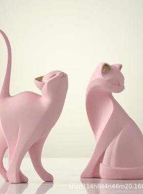 妖娆猫北欧风格家居装饰品酒柜客厅电视柜摆件创意房间桌面小摆设