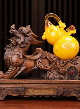 貔貅摆件招财葫芦店铺开业礼品送礼客厅办公室收银台玉白菜装饰品