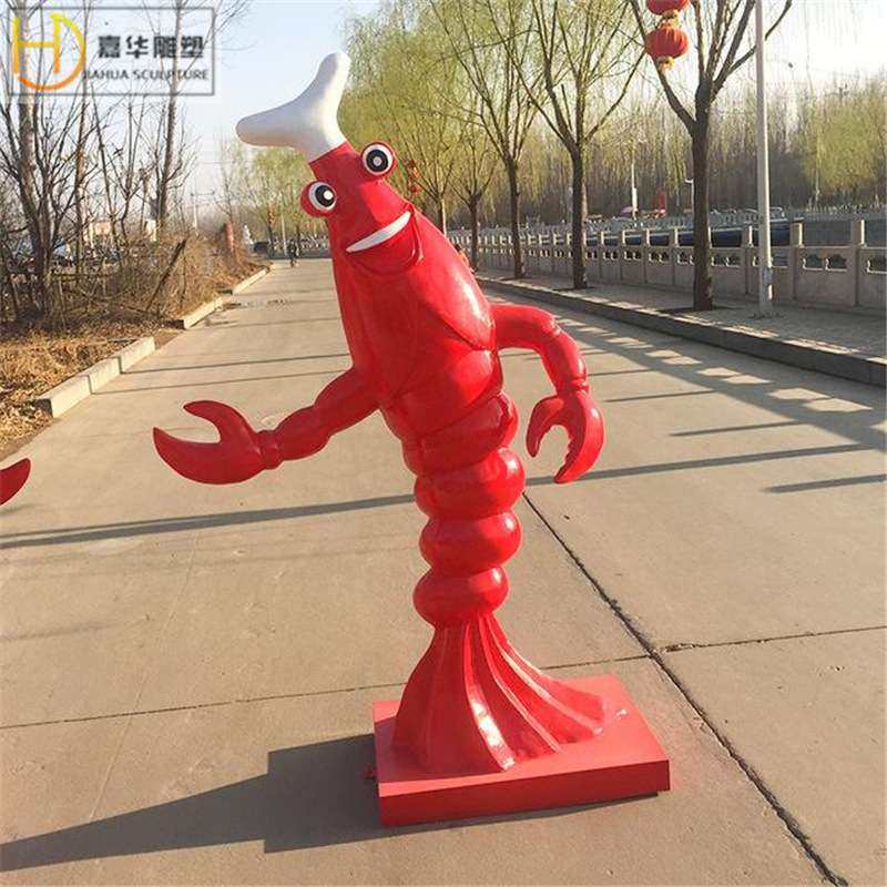 仿真小龙虾模型摆件饭店店大门口迎宾招牌发光墙面装饰玻璃钢雕塑,淘宝优惠券,粉丝福利购,淘宝优惠卷