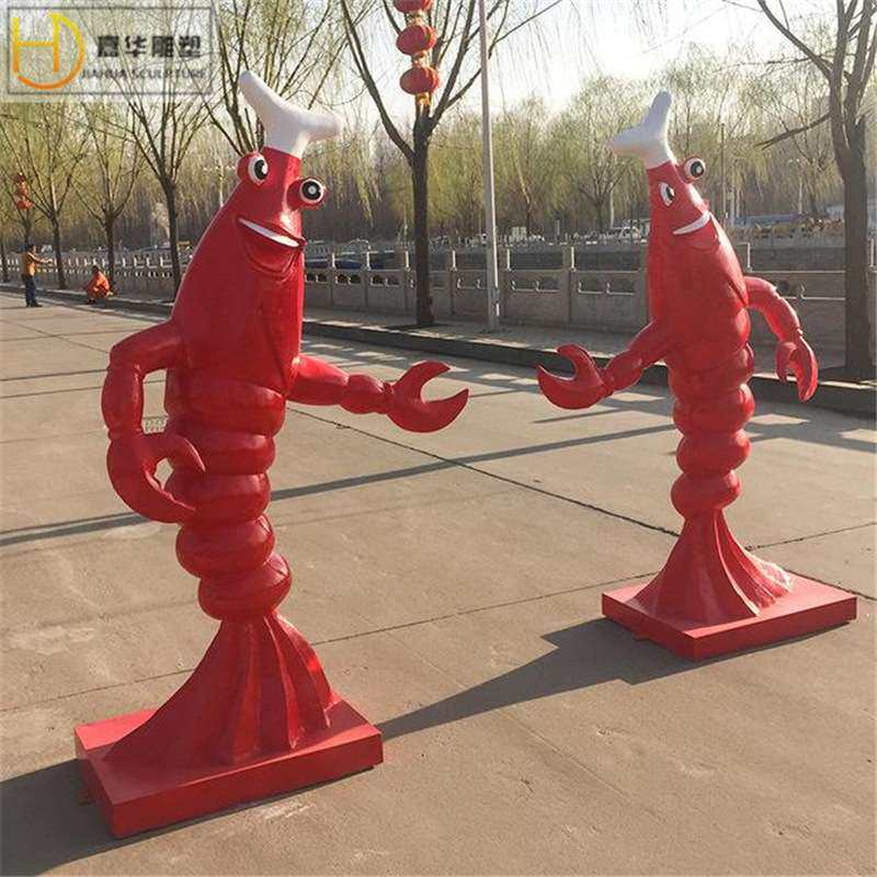 仿真小龙虾模型摆件饭店店大门口迎宾招牌发光墙面装饰玻璃钢雕塑,淘宝优惠券,粉丝福利购,淘宝优惠卷