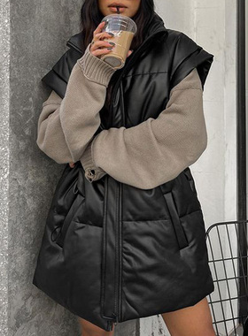 现货速发Fady Lok Sprig Stad  Bla Vests Wo Fashio PU