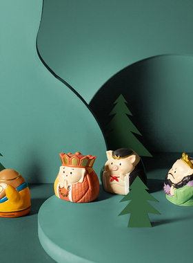 速发西饰记师徒摆件办公室桌面减压装游品车载潮国儿童玩具好物