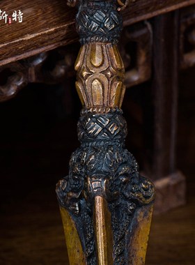 速发欧供特家用佛具用品居家斯具青泊尔尼铜长21普巴金刚宝杵金刚