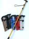 Four-section folding ultra-light aluminum alloy outdoor telescopic height-adjustable men's and women's walking sticks