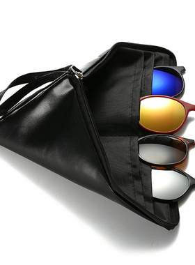 速发韩版磁吸近片偏光太镜镜片男双层磁铁框两用墨夹贴视套镜