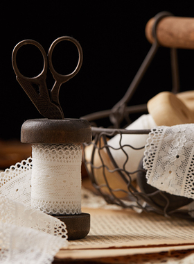 速发复装蕾丝木线轴婚礼婚庆摆件古饰静物丝摄道具花艺装饰拍带