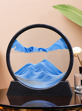 速发流沙画办压家居好物摆件书房解公室桌面酒柜沙漏装饰品居家工