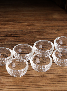 速发家水供圣佛具摆件用晶供碗奉水杯净水杯透明七供水杯供佛杯