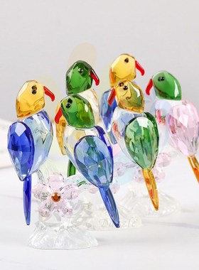 速发新迁中风国易接近豪华水晶喜鹊饰品家居配件桌面客厅入口乔的