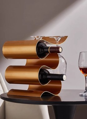 速发创意客餐厅轻奢高档红酒架餐边柜酒柜家用酒瓶收纳装饰品摆件