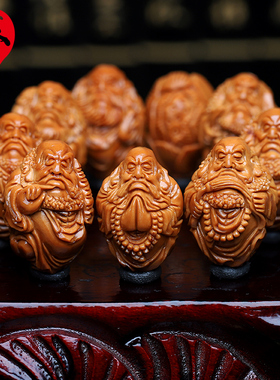 橄榄核手串静思达摩八式核雕祖师悟禅文玩橄榄胡手工雕刻手链男女