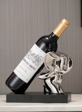 轻奢创意大象红酒酒架高档瓶托装饰品摆件客厅酒柜电视柜餐桌礼品