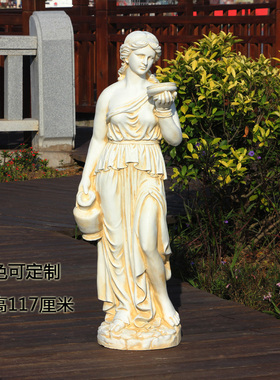 欧式人物像创意别墅庭q院装饰摆件大型艺术工艺品模型落地花园雕