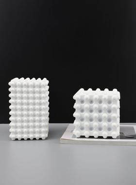 树脂波点立方体工艺品北欧创意家居样板间书房桌面装饰品魔方摆件
