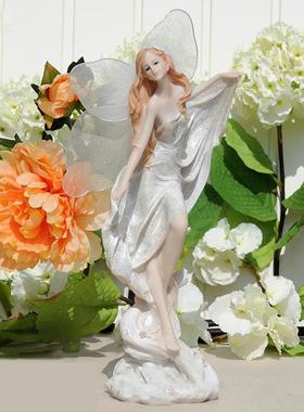 精美高档欧式天使花仙子摆件树脂工艺品时尚家居装饰生日创意礼品