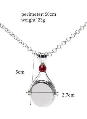 动漫周边H2O赤砂印记贝壳项链可开合翻盖时尚女士镶钻吊坠项链