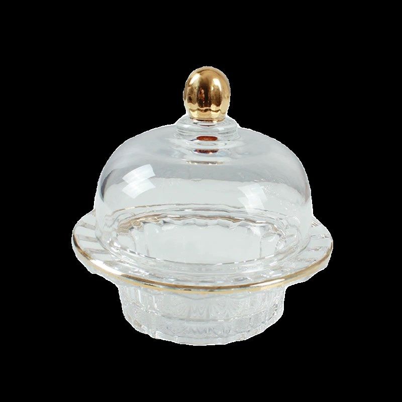 轻奢创意金边透明燕窝碗银耳盅玻璃带盖甜品碗样板间W装饰玻璃盖,淘宝优惠券,粉丝福利购,淘宝优惠卷