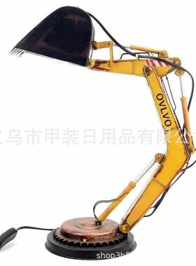 掘新款挖g机台灯DigerLDeskamp万圣节装挖机台灯饰灯摆件挖掘机台
