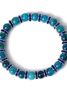 8mm钻圈玉髓黑色红色绿色瑜伽手串DIY玛瑙佛珠W手链货源f02