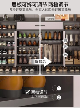 鞋柜家用门口一体柜大容量玄关柜出租屋楼道入户简易收纳鞋架子