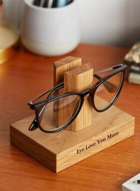 SolidOakPersonalisedGlassesStand实心橡木个性化眼镜架
