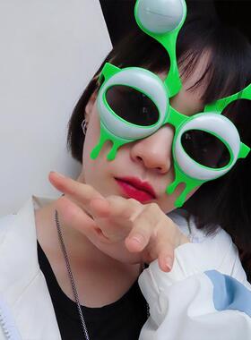 外星人凸眼球拍照搞怪眼镜酒吧蹦迪搞笑太阳生日眼镜沙雕墨镜