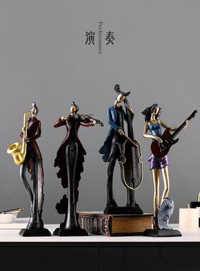 小提琴复古乐器摆件欧式创意家居饰品红酒架书架酒柜客厅桌面摆设