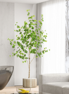 速发风植物吊绿树大型仿生落植室内家居盆栽钟地装饰摆件