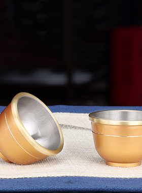 速发纯铜高杯供关公财神酒杯茶档供水杯家佛杯仙供祖先用品家用上