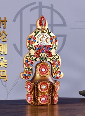 极速时轮金刚朵玛食子摆件藏传合金彩绘佛堂供品摆件佛具八供佛家