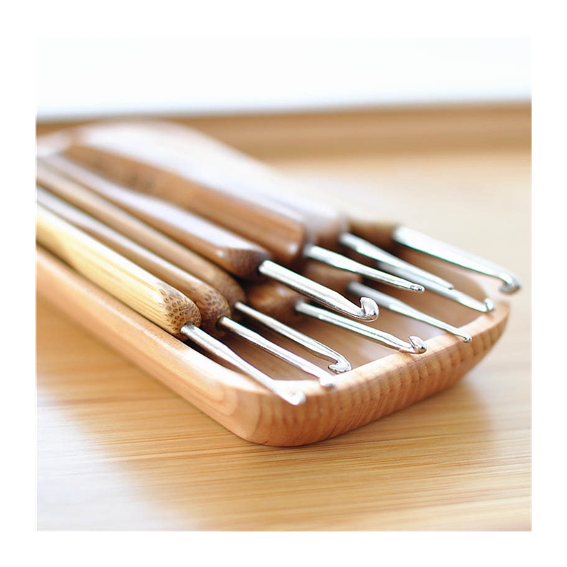 极速Bamboo Crochet Knitting Needles Hooks Yarn Weave Handle-图3