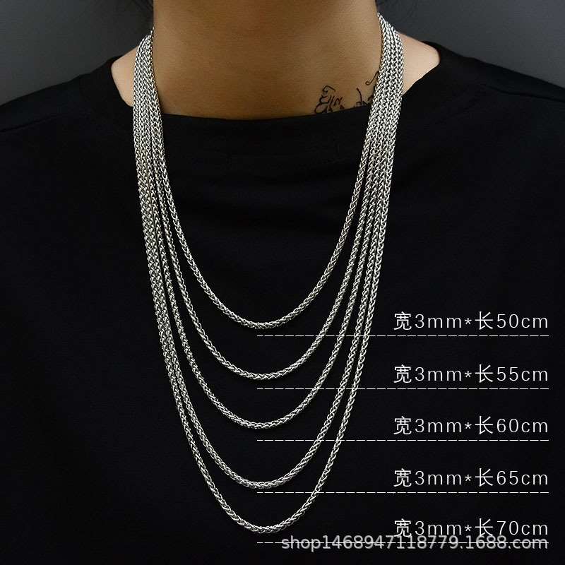 推荐Personality wild retro matching chain keel chain 304 mat - 图2